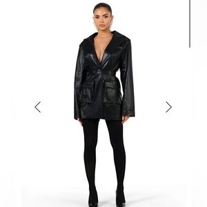 Brand new Naked Wardrobe Faux leather blazer size S